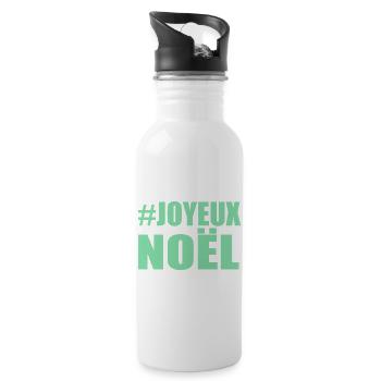 WEIHNACHTEN. FROHE WEIHNACHTEN. FROHE WEIHNACHTEN. WEIHNACHTSMANN - Trinkflasche mit integriertem Trinkhalm - Weiß - Rechts
