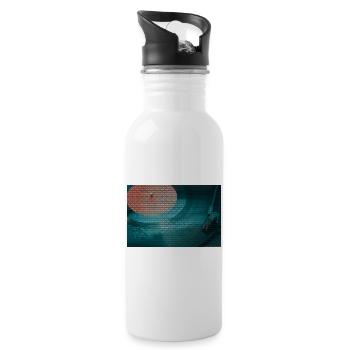 Turntable in a triangle pattern - Water bottle with straw - white - Right
