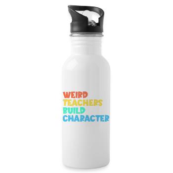 Strange teachers form the character - Water bottle with straw - white - Right