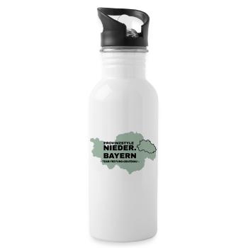 Niederbayern | FREYUNG-GRAFENAU - Trinkflasche mit integriertem Trinkhalm - Weiß - Rechts