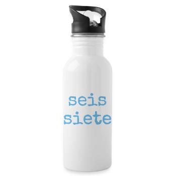Seis Siete - Espagnol 67 - Gourde avec paille intégrée - blanc - Droite