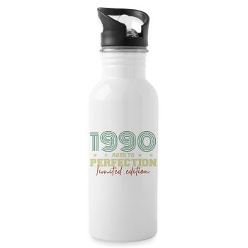 1990 - Water bottle with straw - white - Right
