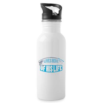 Anglers Fishermen Fishing Sport Fishermen - Water bottle with straw - white - Right
