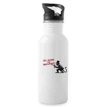 Spray monkey in graffiti style - Water bottle with straw - white - Right