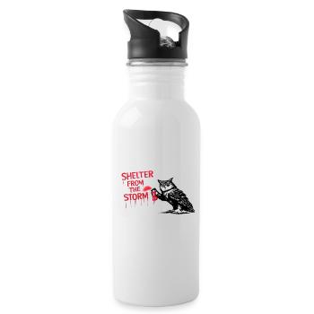 Shelter from the Storm - Trinkflasche mit integriertem Trinkhalm - Weiß - Rechts