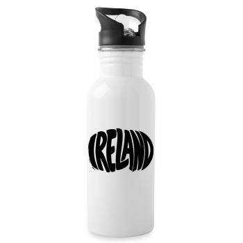 Ireland - Ireland Lettering - Water bottle with straw - white - Right