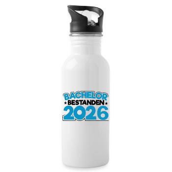 Bachelor 2026 Graduation Graduation - Water bottle with straw - white - Right