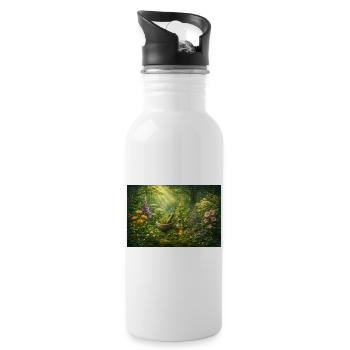 Herbes magiques - Gourde avec paille intégrée - blanc - Droite