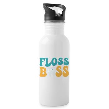 Floss Dental Assistant Dentist - Water bottle with straw - white - Right