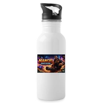 Nanos of the Bøss - Water bottle with straw - white - Right