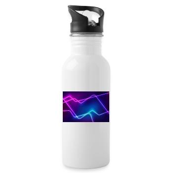 Neon Line Flow - Water bottle with straw - white - Right