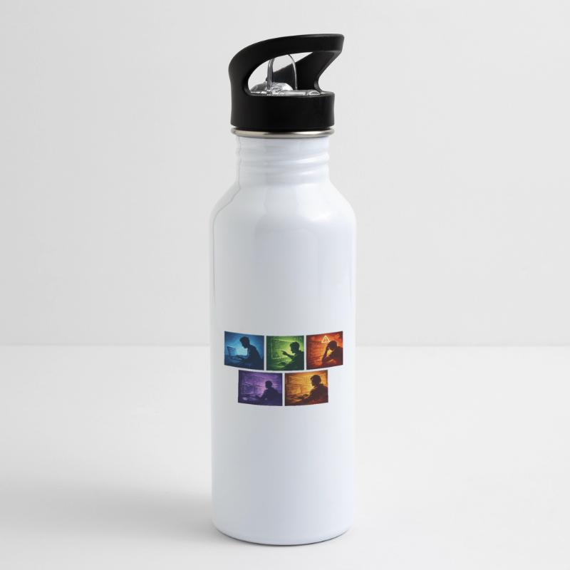 Multi-Screen Code Shadow Water bottle with straw
