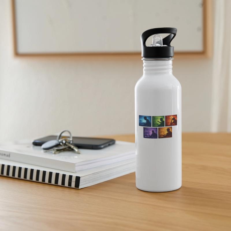 Multi-Screen Code Shadow Water bottle with straw