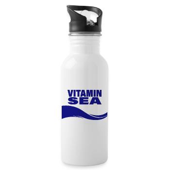 VITAMIN SEA - Trinkflasche mit integriertem Trinkhalm - Weiß - Rechts