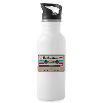 Cassette Hip Hop 90s Vibe - Water bottle with straw - white - Right