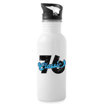 1976 50th Birthday - Water bottle with straw - white - Right