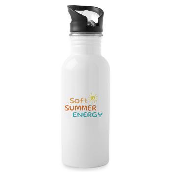 Soft Summer Energy Shirt – Aesthetic Vibes - Trinkflasche mit integriertem Trinkhalm - Weiß - Rechts