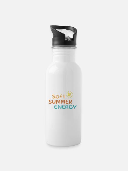 Soft Summer Energy Shirt – Aesthetic Vibes - Gourde avec paille intégrée - blanc