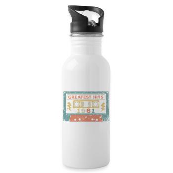 Vintage 1961 - Water bottle with straw - white - Right
