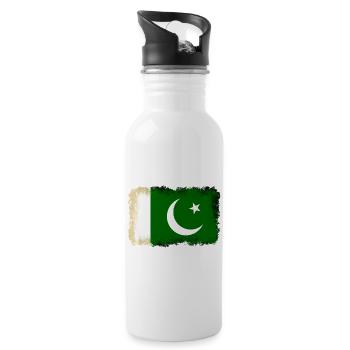 Drapeau du Pakistan - Gourde avec paille intégrée - blanc - Droite