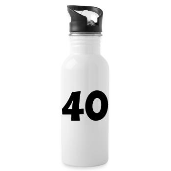 40 - Water bottle with straw - white - Right