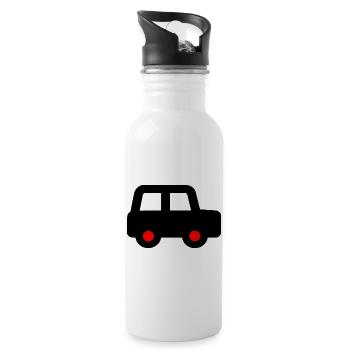 Voiture - Gourde avec paille intégrée - blanc - Droite