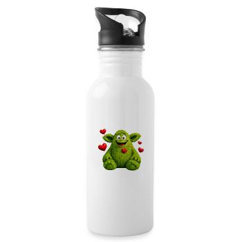 Monster - Water bottle with straw - white - Right