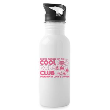 Club des papas cool - Cadeau de fête des pères papa papa - Gourde avec paille intégrée - blanc - Droite