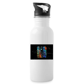 Traces of life - Water bottle with straw - white - Right