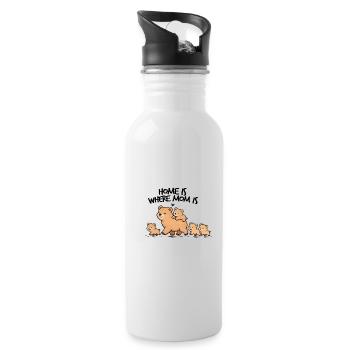 La maison, c’est là où est maman – la famille des ours - Gourde avec paille intégrée - blanc - Droite
