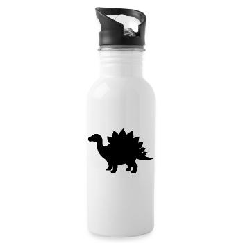 Stegosaurus - Water bottle with straw - white - Right