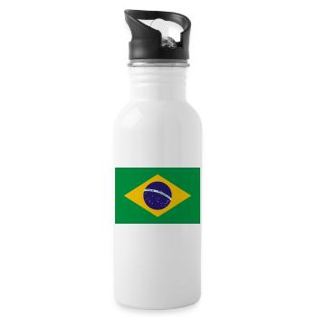 Show off your colors - Brazil - Water bottle with straw - white - Right