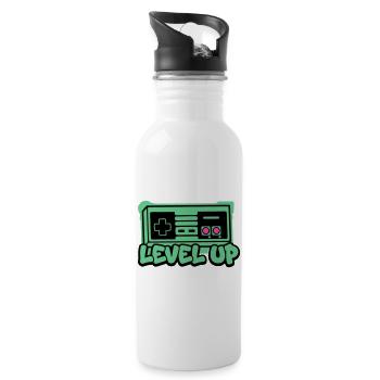 Level Up Controller Icon - Trinkflasche mit integriertem Trinkhalm - Weiß - Rechts