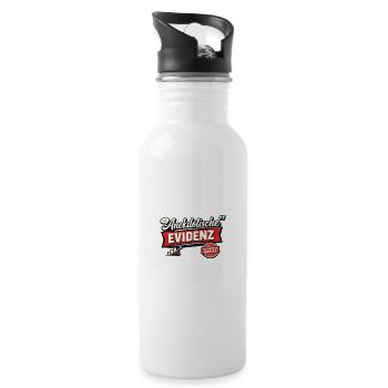 Anekdotische Evidenz Retro Flair - Trinkflasche mit integriertem Trinkhalm - Weiß - Rechts