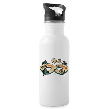 Meeting 60 Min Ergebnis Neuer Termin - Trinkflasche mit integriertem Trinkhalm - Weiß - Rechts