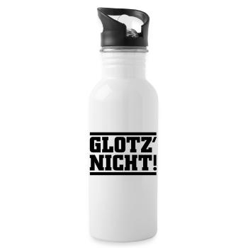 Glotz nicht - Trinkflasche mit integriertem Trinkhalm - Weiß - Rechts