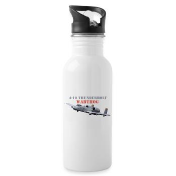 A-10 Thundertbolt - Water bottle with straw - white - Right