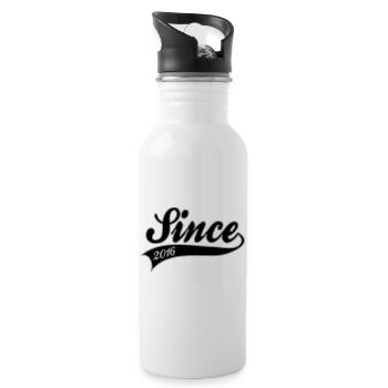 since 2016 - Trinkflasche mit integriertem Trinkhalm - Weiß - Rechts