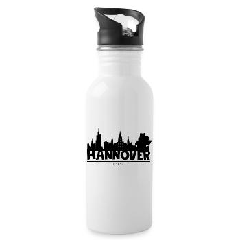 Hanover Cityscape Skyline - Water bottle with straw - white - Right