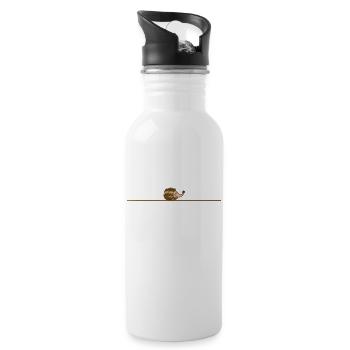 sleeping hedgehog - Water bottle with straw - white - Right