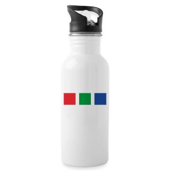 RGB - Trinkflasche mit integriertem Trinkhalm - Weiß - Rechts