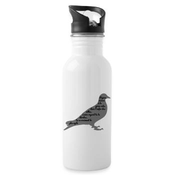 It happened near you - Poème Pigeon - Water bottle with straw - white - Right