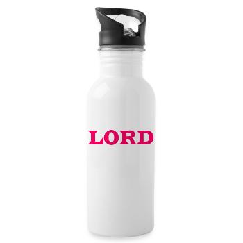 Lord motif to personalize - Water bottle with straw - white - Right