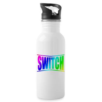 Swich BDSM Bondage Disziplinen - Trinkflasche mit integriertem Trinkhalm - Weiß - Rechts