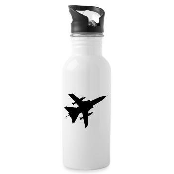 Flugzeug - Trinkflasche mit integriertem Trinkhalm - Weiß - Rechts