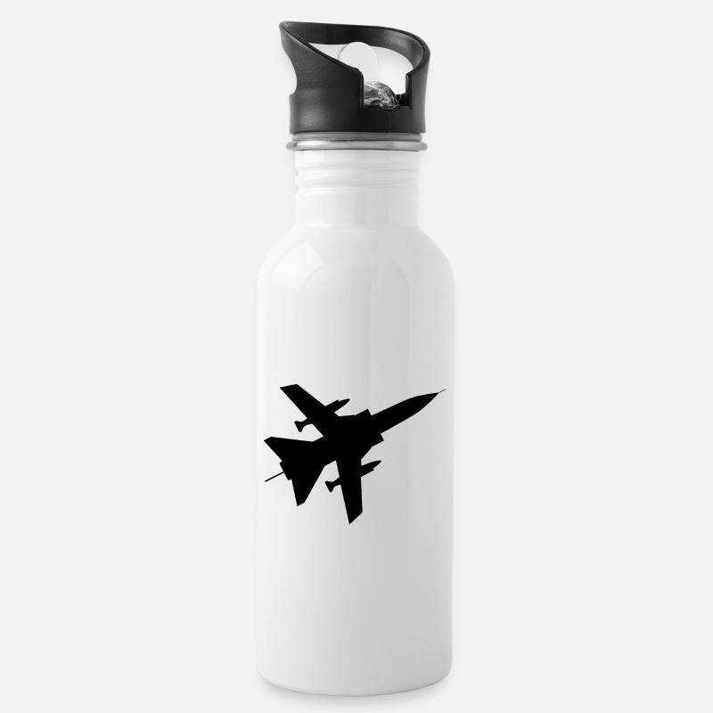 Avion - Gourde avec paille intégrée - blanc
