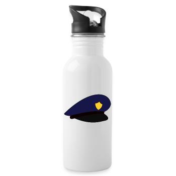 Police hat police hat - Water bottle with straw - white - Right