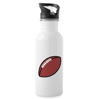Rugby football fan rugby team american football team - Water bottle with straw - white - Right