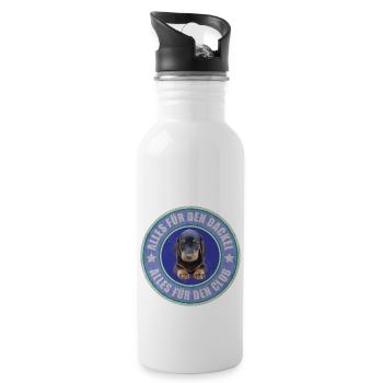 Dachshund - Dachshund - Everything for the Dachshund - Water bottle with straw - white - Right