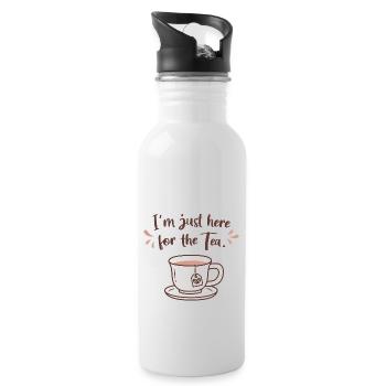Ich bin nur hier für das Tee-Doodle - Trinkflasche mit integriertem Trinkhalm - Weiß - Rechts